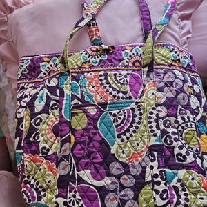 Vintage Vera Bradley Colorful Boho Patterned Tote Bag